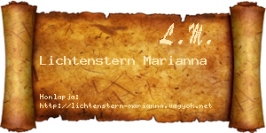 Lichtenstern Marianna névjegykártya