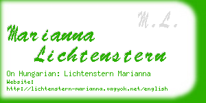 marianna lichtenstern business card